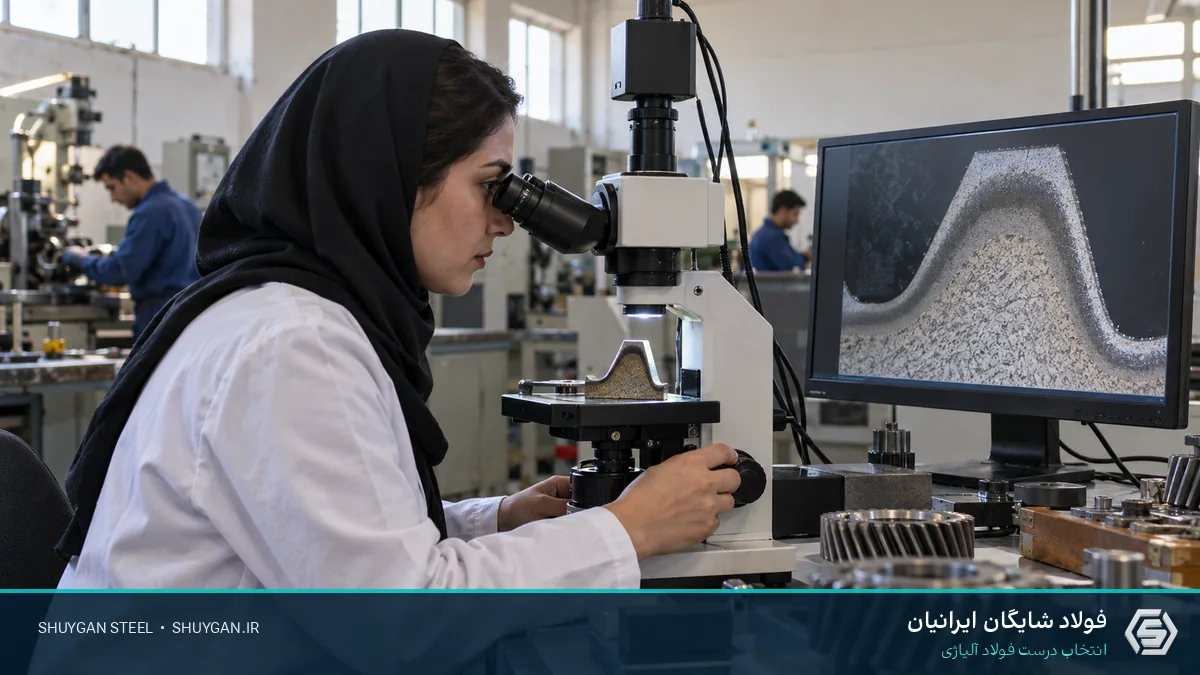 صحنه صنعتی ایرانی مرتبط با 1.7131 و کنترل مقاطع فولادی