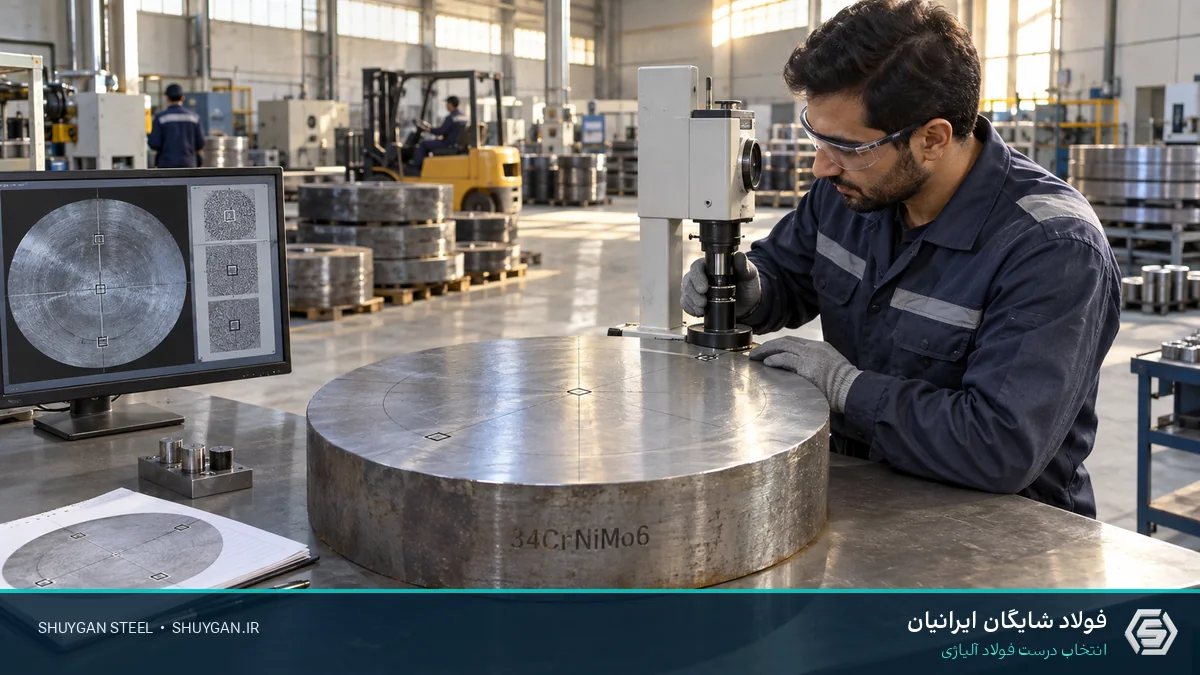 صحنه صنعتی ایرانی مرتبط با VCN150 در قطر بالا و کنترل مقاطع فولادی