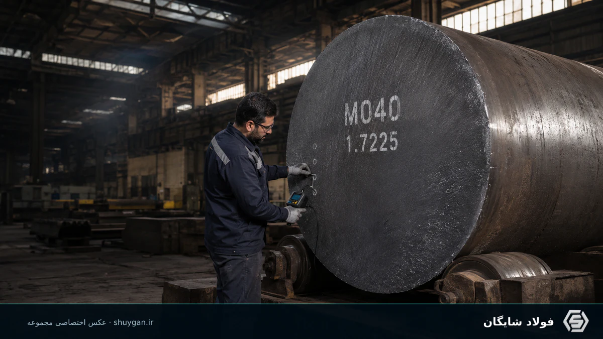 اثر قطر میلگرد MO40 بر سختی مغز فولاد 1.7225