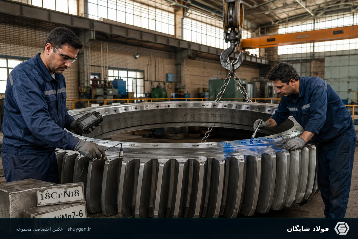 تصویر فنی ماتریس فولاد سمانته برای مقطع بزرگ
